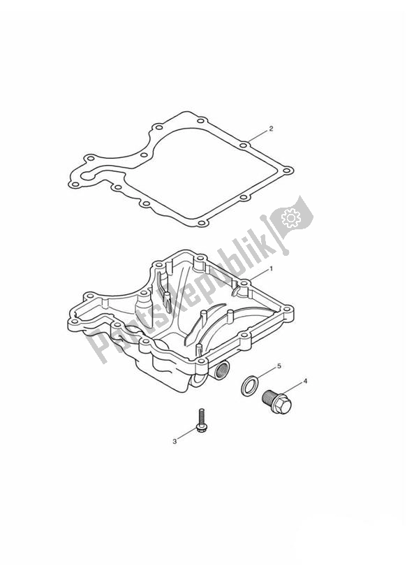 All parts for the Sump of the Triumph America Carburettor 790 2002 - 2007